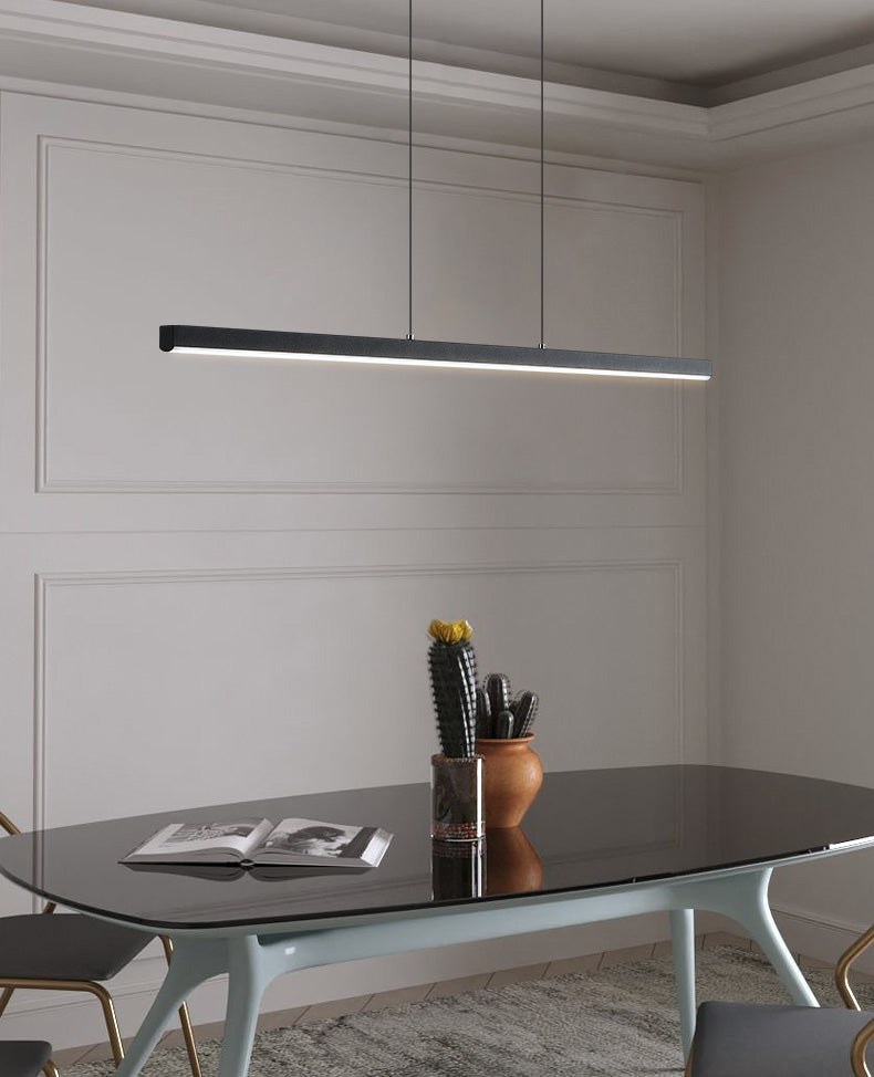 Modern Pendant Lighting for Kitchen Island Linear Pendant Lighting Hanging Lamp in Black