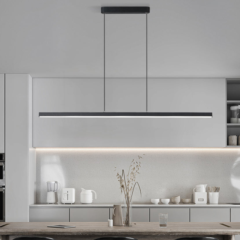Modern Pendant Lighting for Kitchen Island Linear Pendant Lighting Hanging Lamp in Black