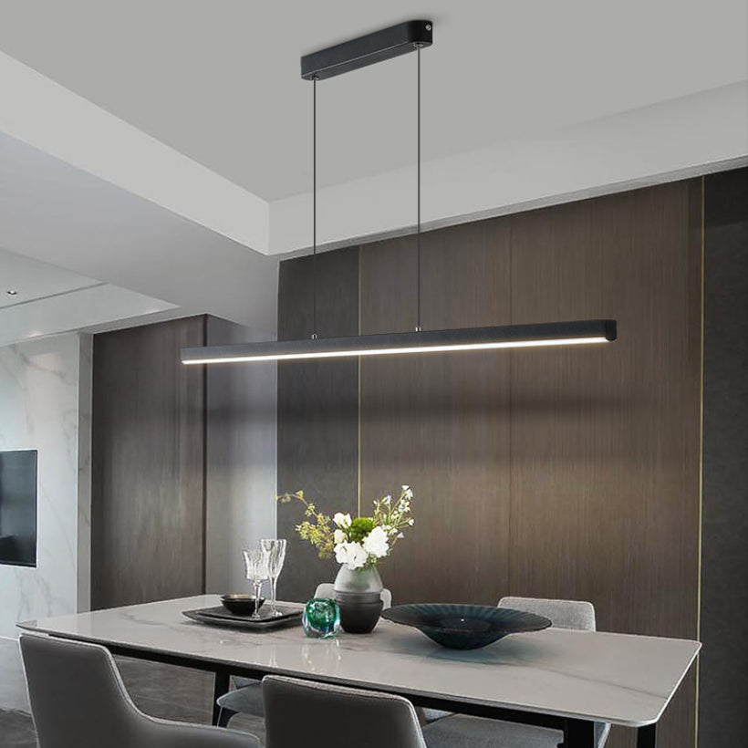 Modern Pendant Lighting for Kitchen Island Linear Pendant Lighting Hanging Lamp in Black