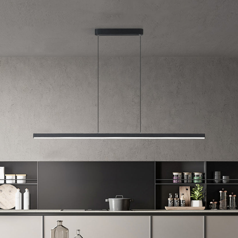 Modern Pendant Lighting for Kitchen Island Linear Pendant Lighting Hanging Lamp in Black