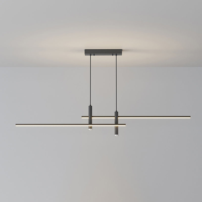 Lampadini del lampadario lineare Luci dell'isola Accensione a sospensione moderna per l'isola della cucina