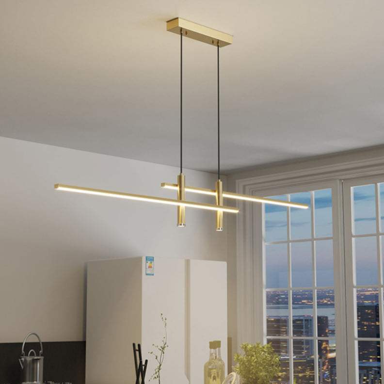 Lampadini del lampadario lineare Luci dell'isola Accensione a sospensione moderna per l'isola della cucina