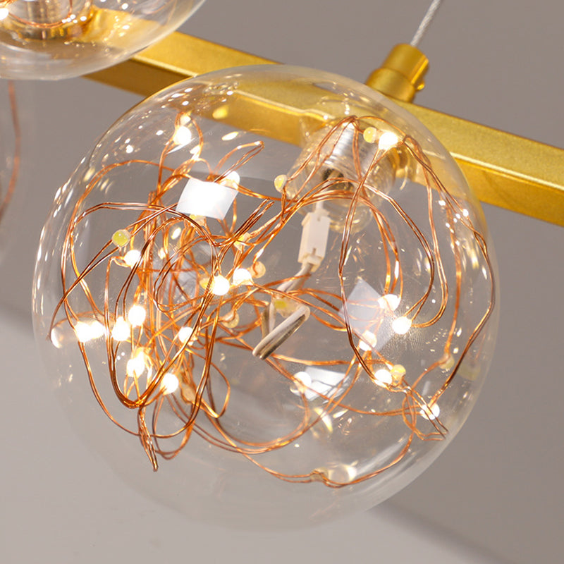 8 Light Kitchen Island Pendant Linear Chandelier Contemporary Island Lighting