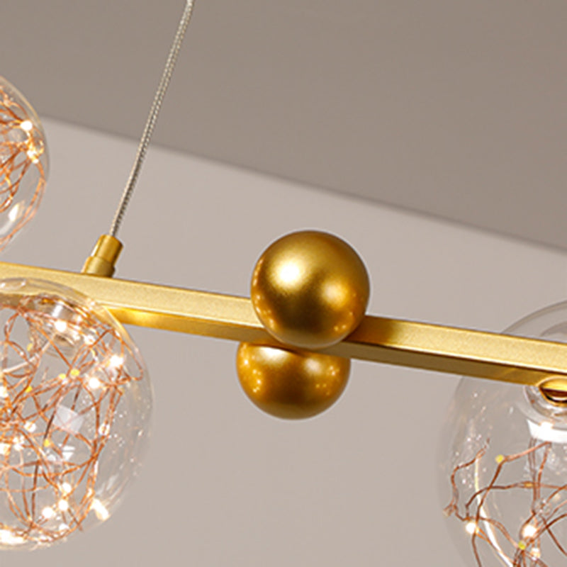 8 Light Kitchen Island Pendant Linear Chandelier Contemporary Island Lighting