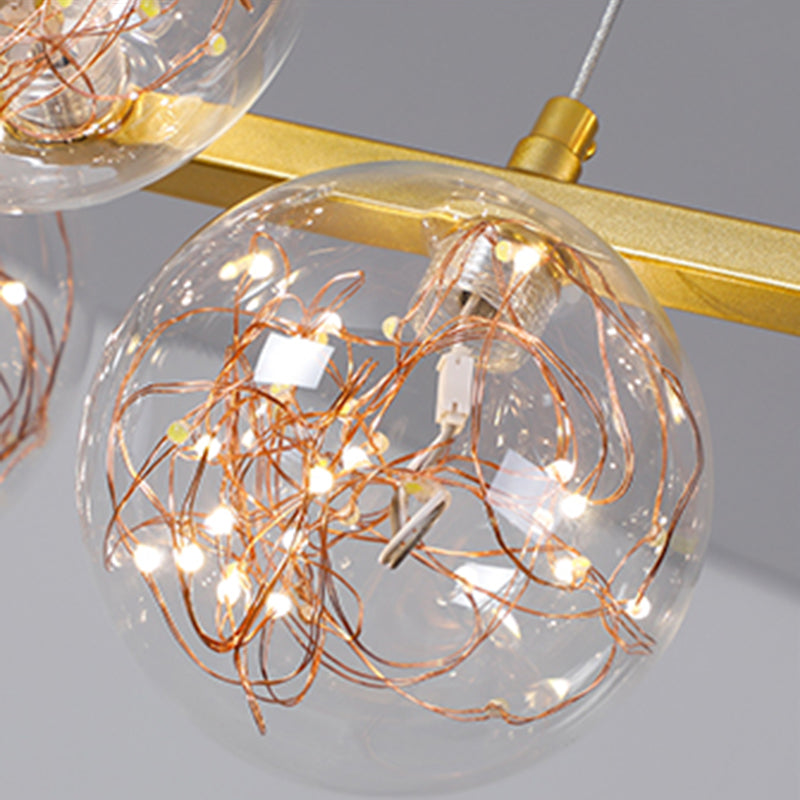 8 Light Kitchen Island Pendant Linear Chandelier Contemporary Island Lighting