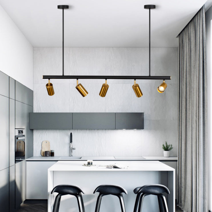 Linea de iluminación de la isla lineal colgante lineal lsland iluminación de la isla colgante luces en metal