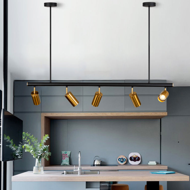 Linea de iluminación de la isla lineal colgante lineal lsland iluminación de la isla colgante luces en metal