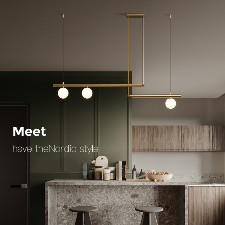 3 Light Kitchen Island Pendant Linear Chandelier Contemporary Island Lighting