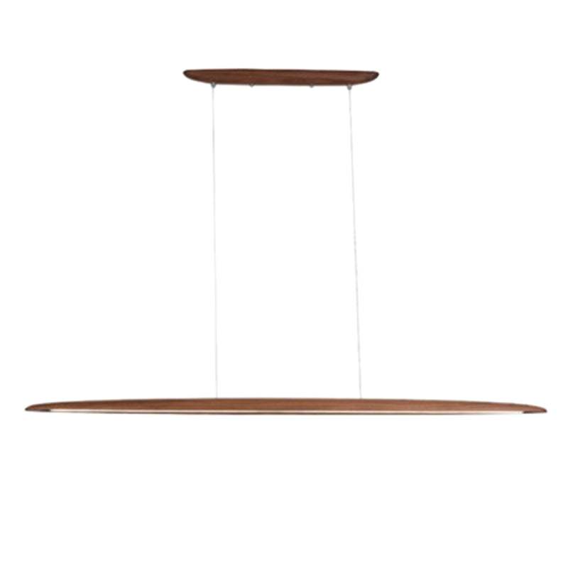 Luci a sospensione contemporanea per l'illuminazione dell'isola lineare dell'isola della cucina in legno