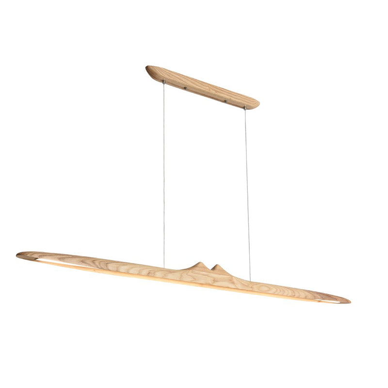 Luci a sospensione contemporanea per l'illuminazione dell'isola lineare dell'isola della cucina in legno