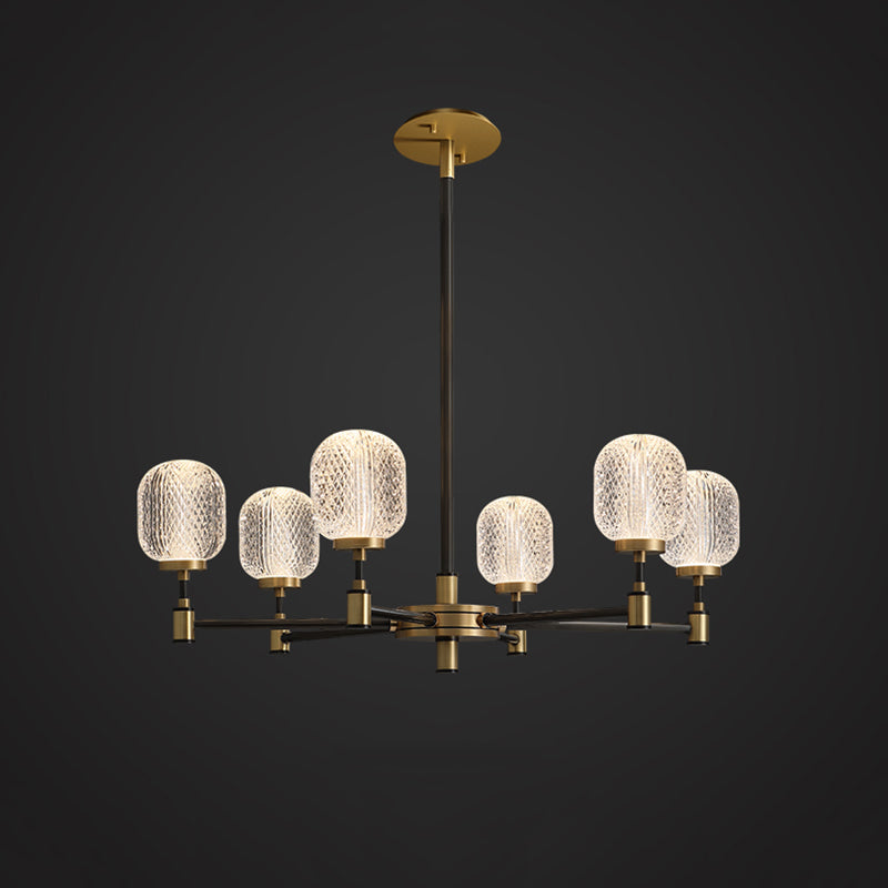 Luces de lámparas de la isla de iluminación lineal Luces de araña colgante moderna