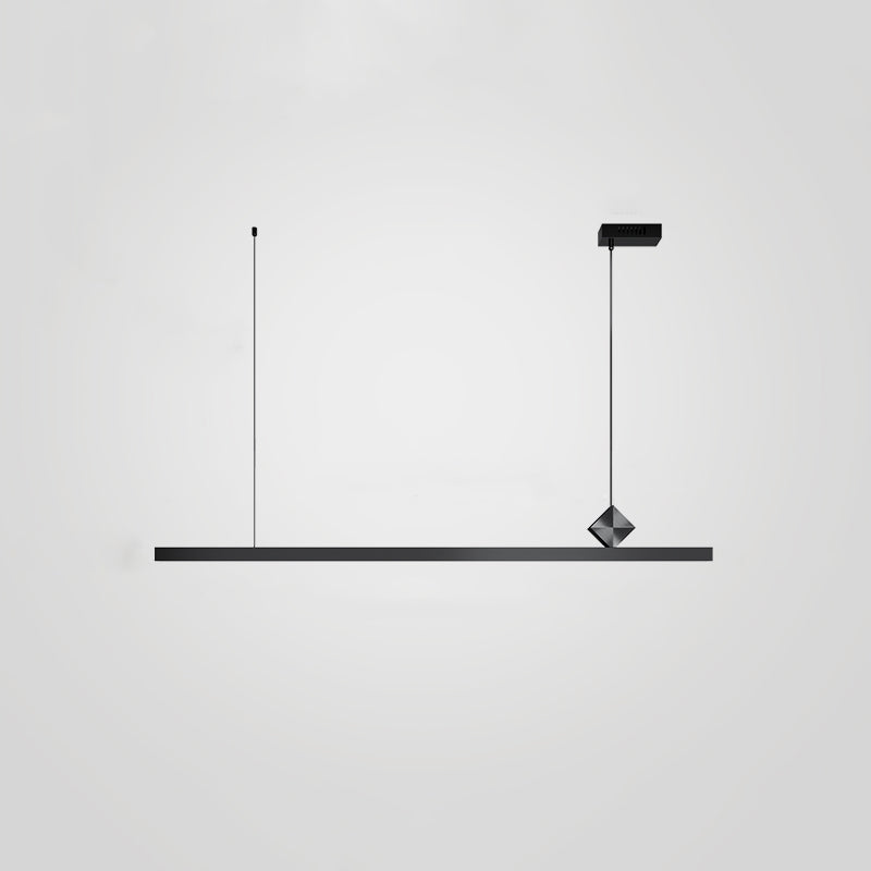 Luci a sospensione da cucina contemporanea illuminazione isola lineare luce appesa in nero