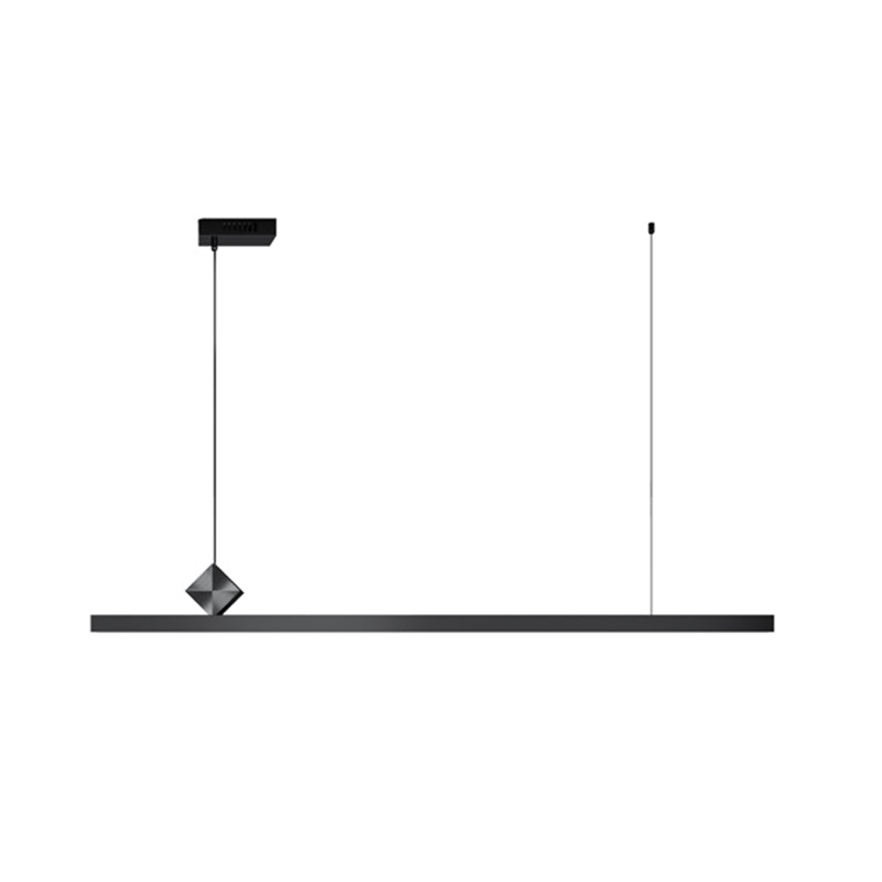 Luci a sospensione da cucina contemporanea illuminazione isola lineare luce appesa in nero