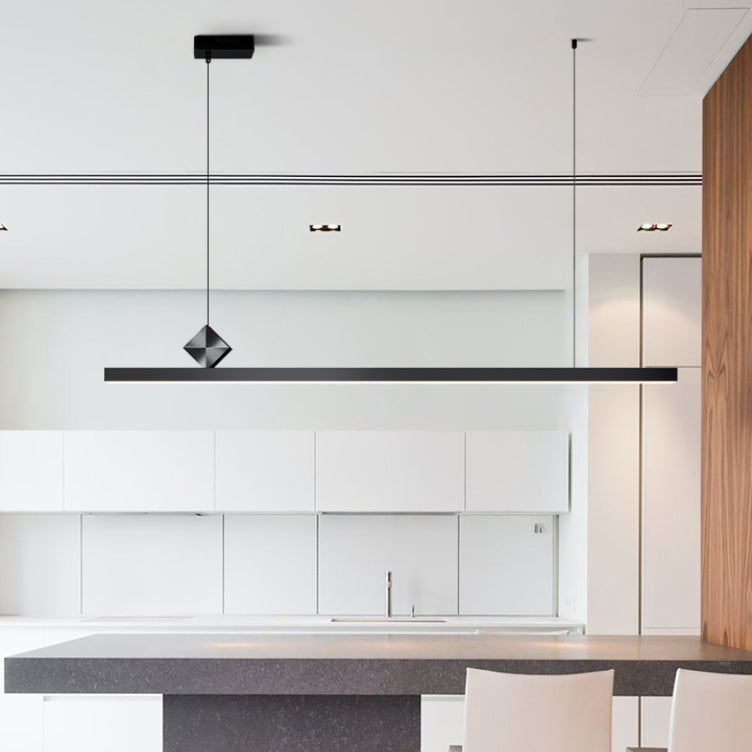 Luci a sospensione da cucina contemporanea illuminazione isola lineare luce appesa in nero