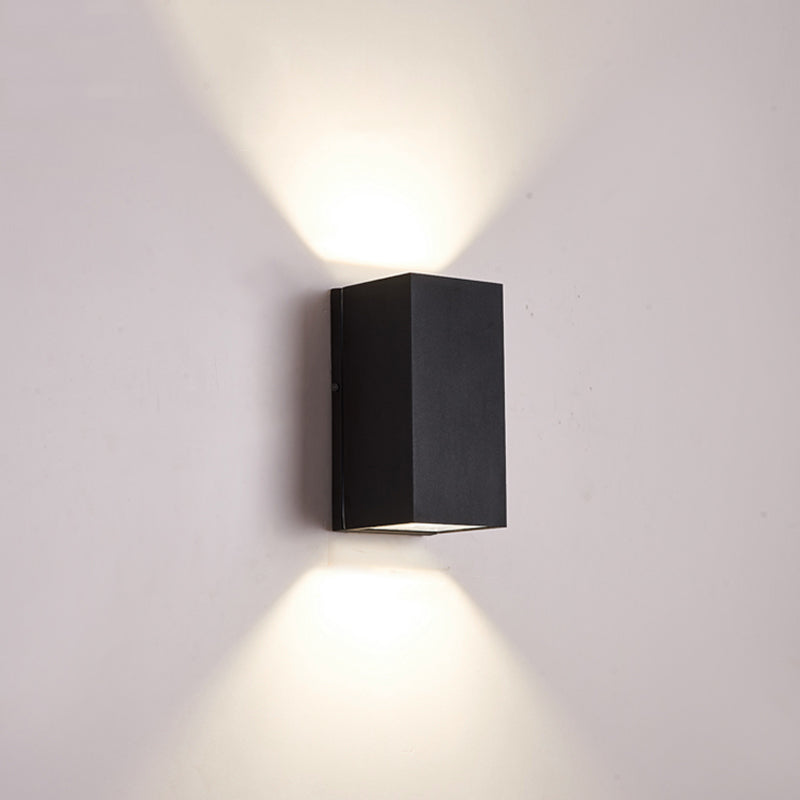 1-Licht-LED moderne schwarze Wandleuchten Aluminium im Freien Wandlampen im Freien