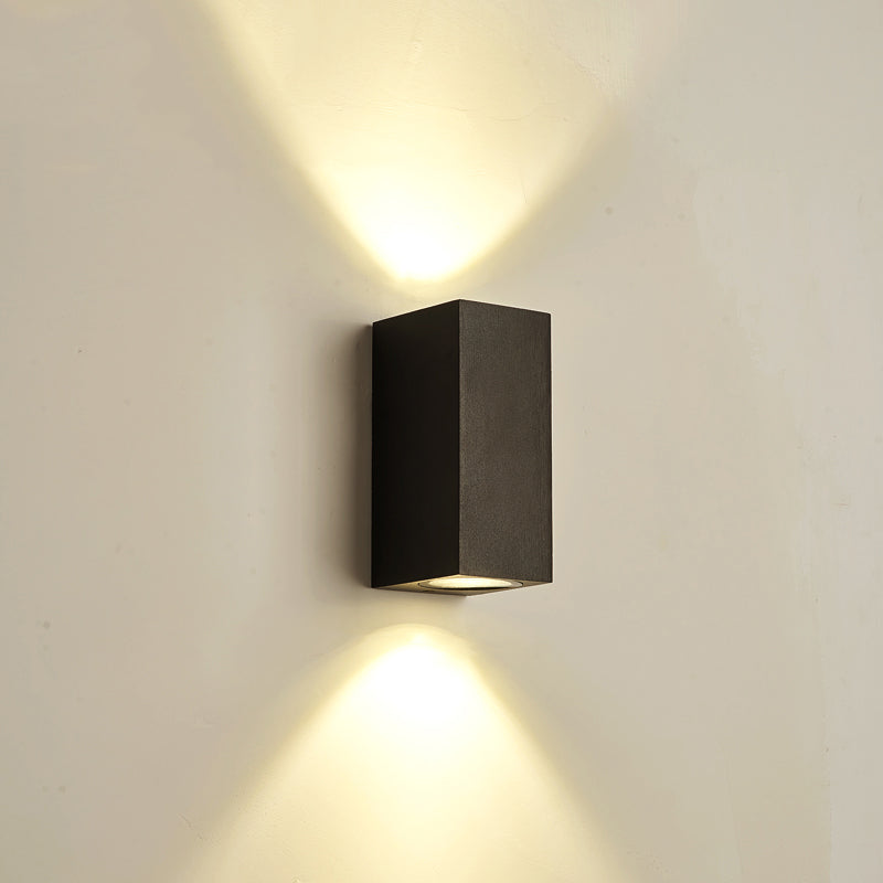 1-Licht-LED moderne schwarze Wandleuchten Aluminium im Freien Wandlampen im Freien