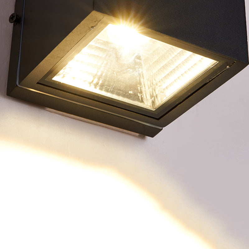 1-Licht-LED moderne schwarze Wandleuchten Aluminium im Freien Wandlampen im Freien