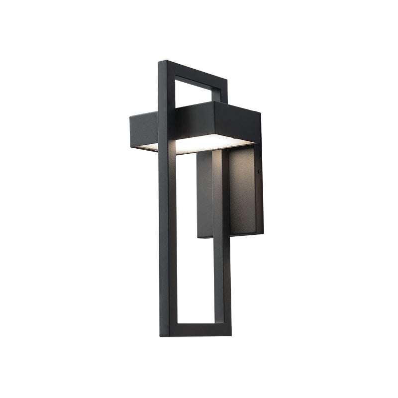 Minimalism Black Wall Light Sconces Metal Outdoor 1-Light Wall Mount Lamp