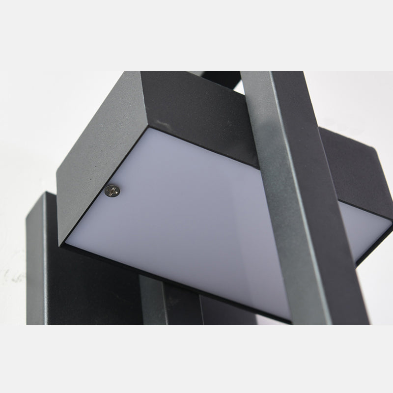 Minimalism Black Wall Light Sconces Metal Outdoor 1-Light Wall Mount Lamp