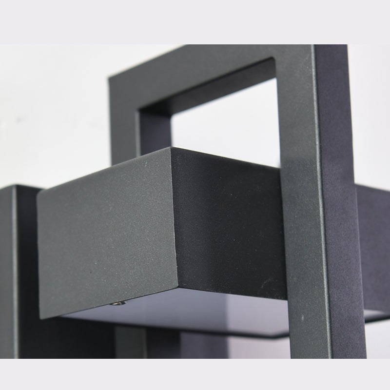 Minimalism Black Wall Light Sconces Metal Outdoor 1-Light Wall Mount Lamp