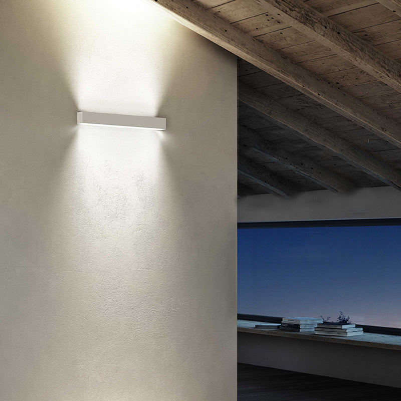 Iluminación moderna de pared de metal LED Rectangular Rectangular LED de 1 luces