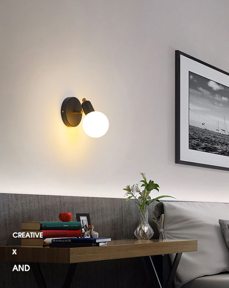 Glas moderne leeswandwandeling wereldwijd 1 licht wandgemonteerd licht voor slaapkamer