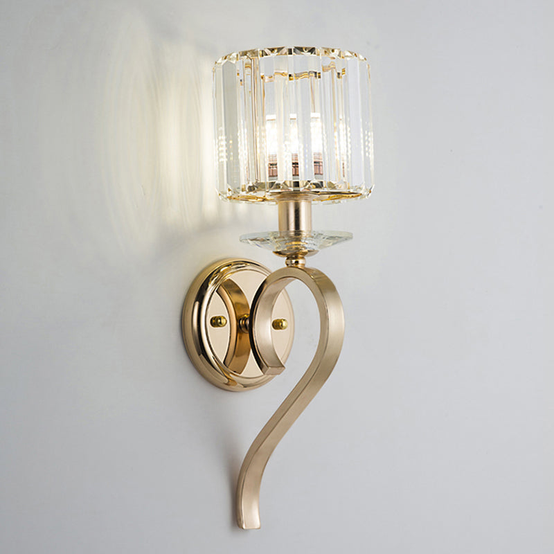 Luces de pared de cristal nórdicas modernas lámparas montadas en la pared de cilindro para sala de estar
