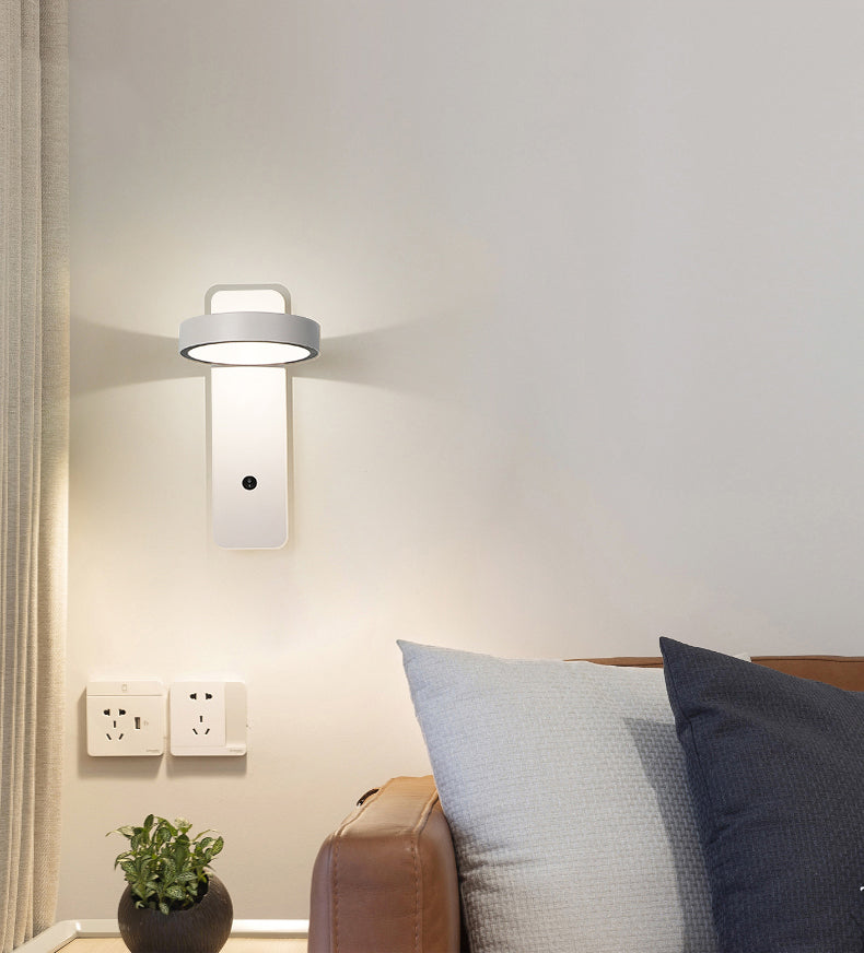 Lampade a 1 luci di minimalismo Light Frepfurs Sconce lampade da parete in ferro per camera da letto