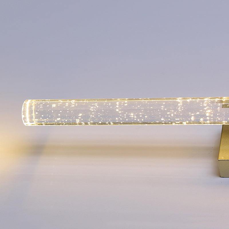 Modern Cylinder Crystal Wall Light Fixture 1-Light LED Sconce Light for Living Room