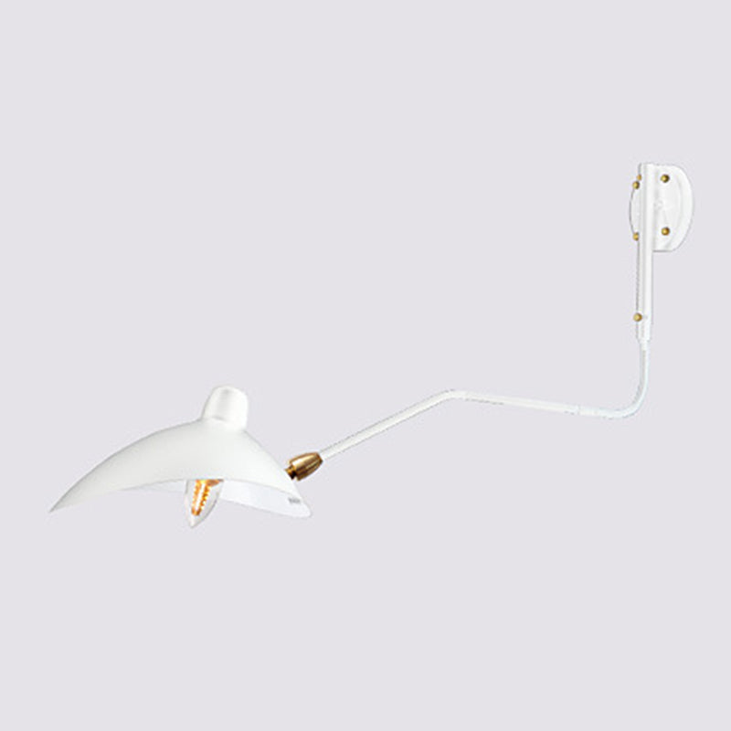 Fispositi di illuminazione in metallo industriale a parete a 1 luci di altalena in nero in nero