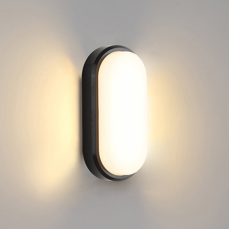 Modern Simple Style Rectangular Shade Wall Sconce Metal 1 Light Sconces in Black Finish