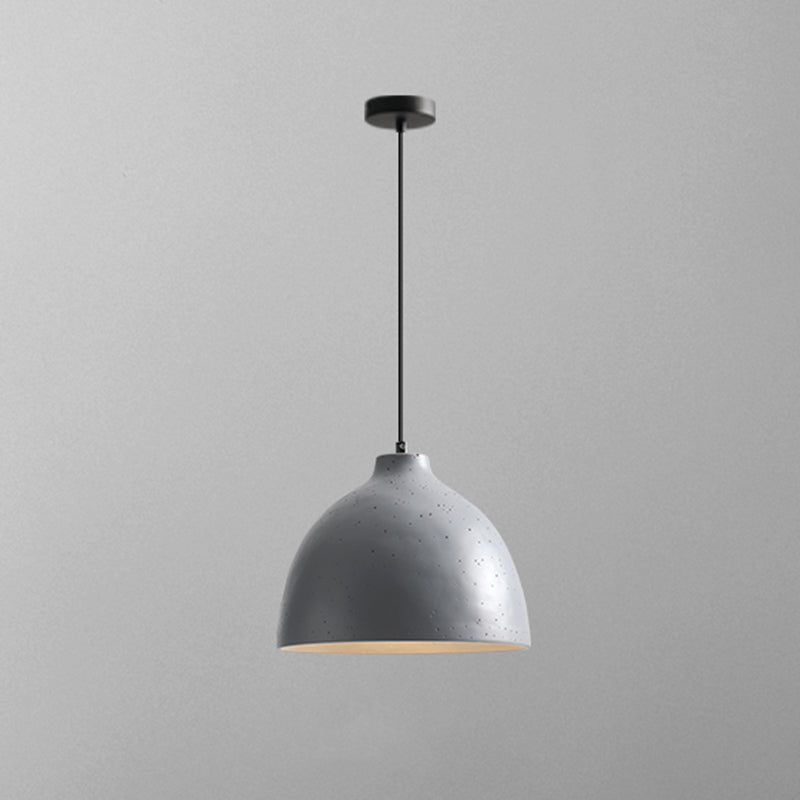Modern Creative Single Pendant Light Resin Bowl Macaron Hanging Lamp for Dining Room
