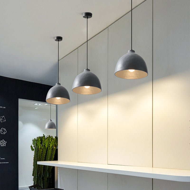 Modern Creative Single Pendant Light Resin Bowl Macaron Hanging Lamp for Dining Room