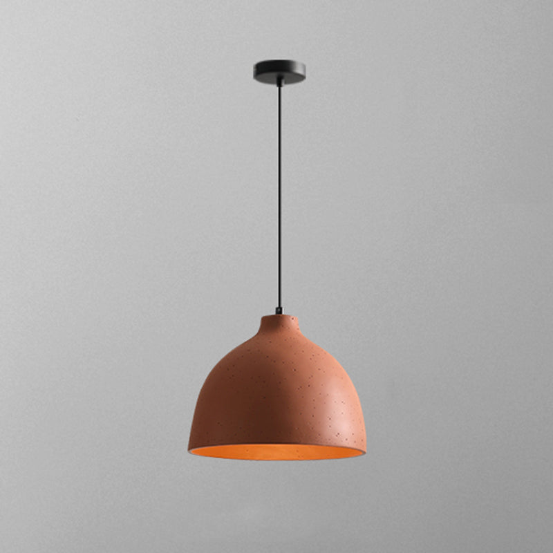 Modern Creative Single Pendant Light Resin Bowl Macaron Hanging Lamp for Dining Room