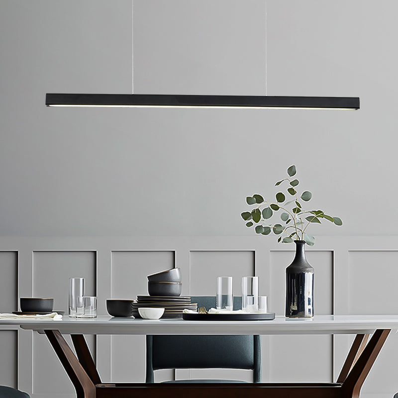 Modern Pendant Lighting for Kitchen Island Linear Pendant Lighting Hanging Lamp in Black