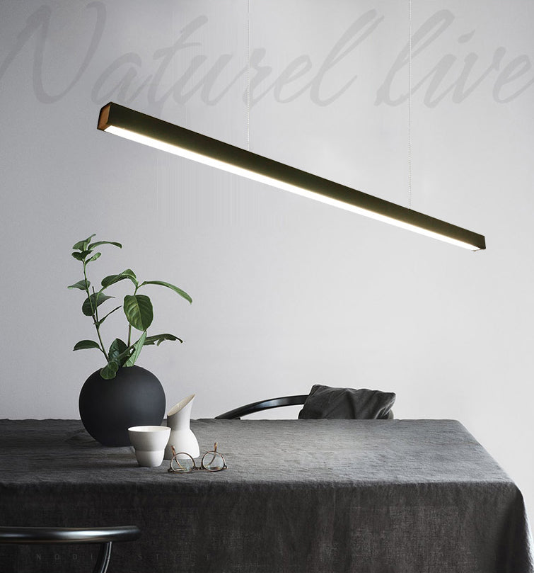 Modern Pendant Lighting for Kitchen Island Linear Pendant Lighting Hanging Lamp in Black