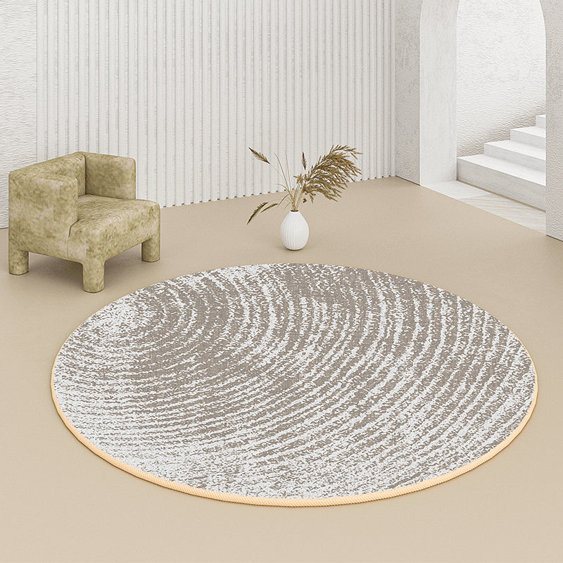 Round Color Mixed Simple Area Carpet Polyester Ink Blooming Indoor Rug Washable Carpet for Bedroom