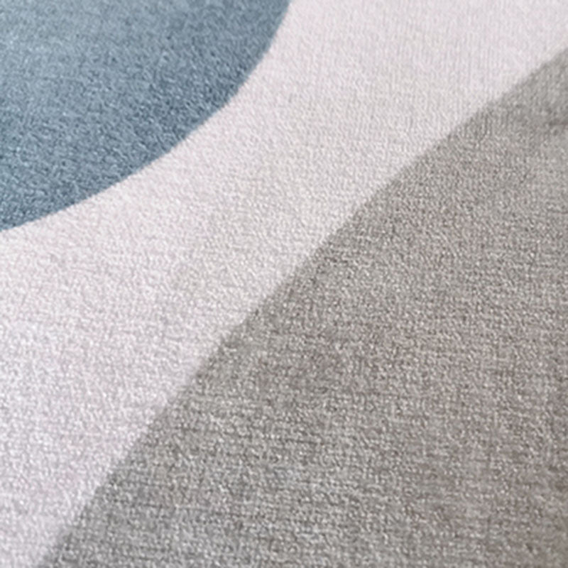 Round Color Mixed Simple Area Carpet Polyester Ink Blooming Indoor Rug Washable Carpet for Bedroom