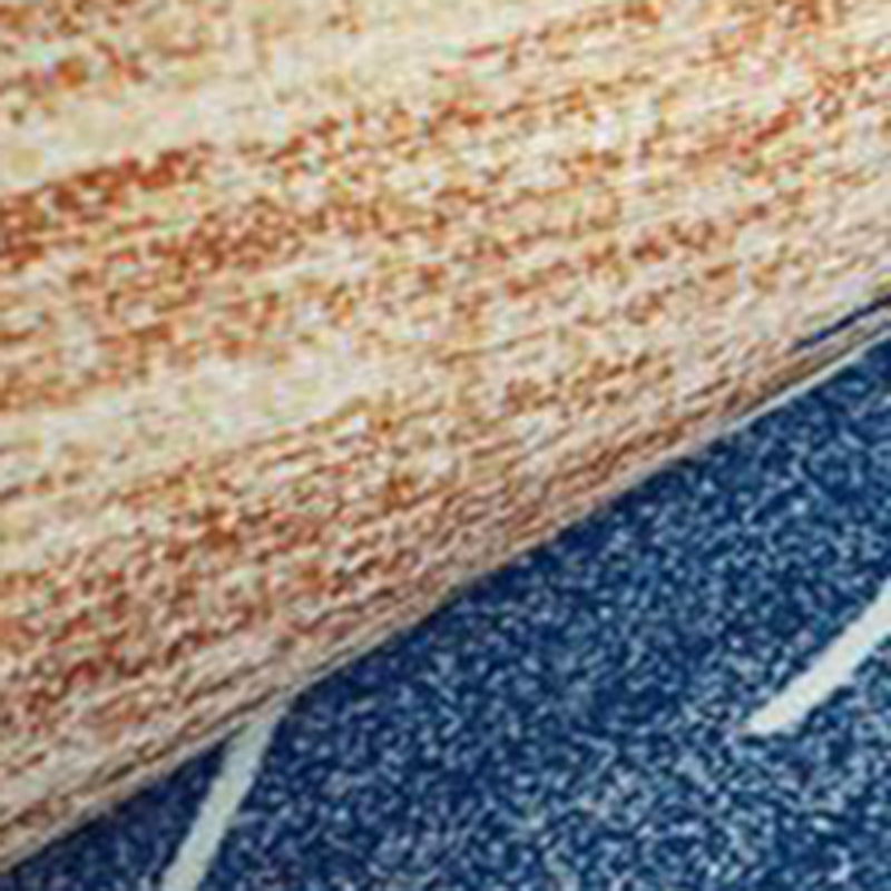 Round Color Mixed Simple Area Carpet Polyester Ink Print Indoor Rug Washable Carpet for Living Room