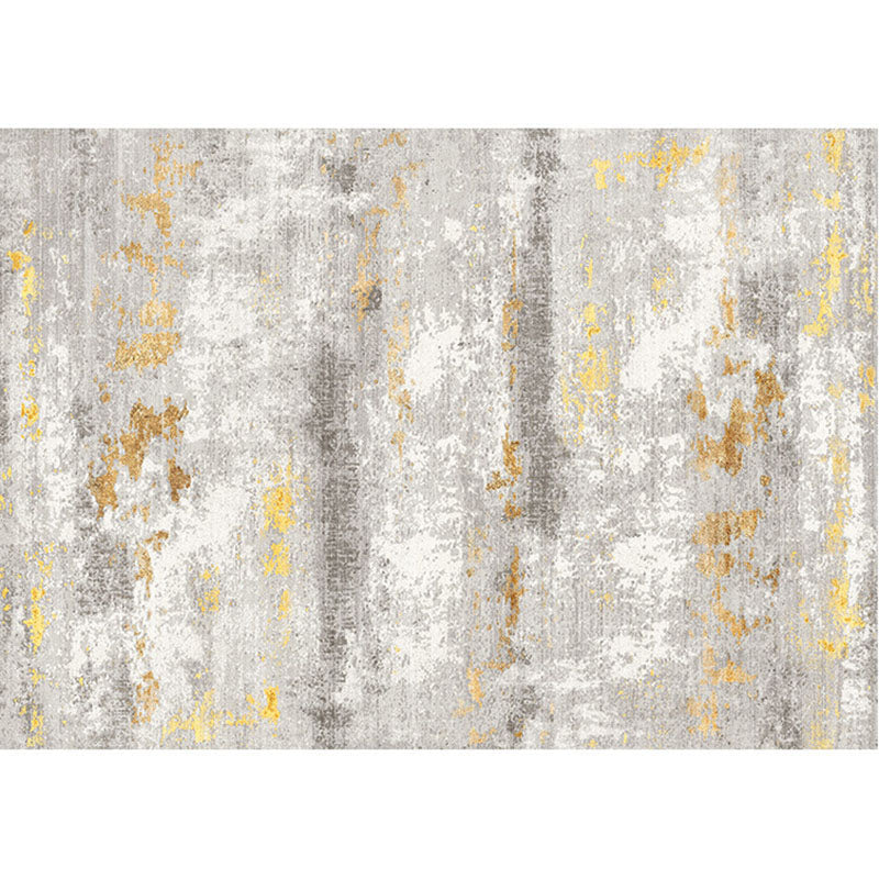 Apricot Tone Luxury Area Rug Polyester Blooming Traces Carpet Easy Care Rug for Home Decoration