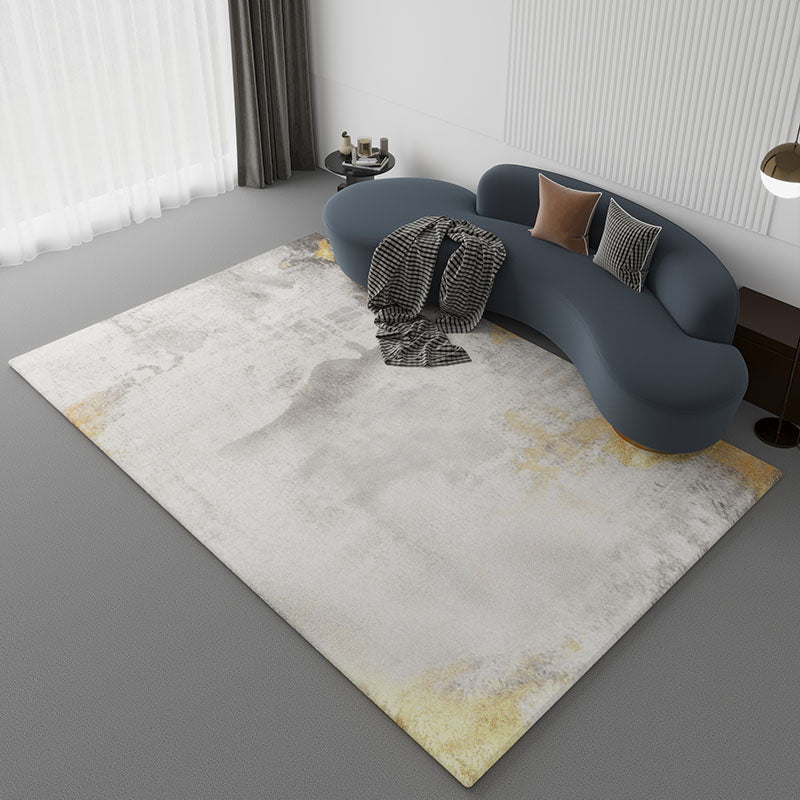 Tapis d'intérieur moderne de couleur Mélange Polyester Encre Bloolage Tapis de support sans glissement pour décoration domestique