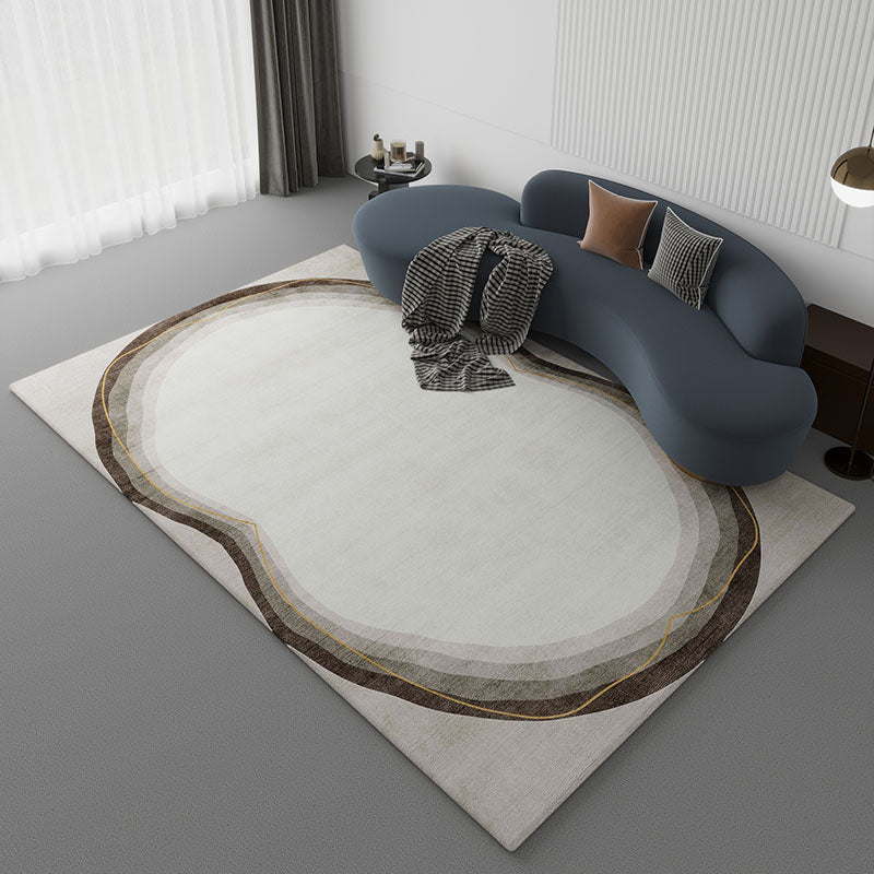 Tapis d'intérieur moderne de couleur Mélange Polyester Encre Bloolage Tapis de support sans glissement pour décoration domestique