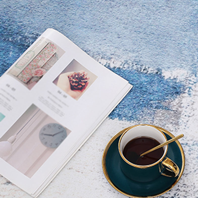 Tapis d'intérieur moderne de couleur Mélange Polyester Encre Bloolage Tapis de support sans glissement pour décoration domestique