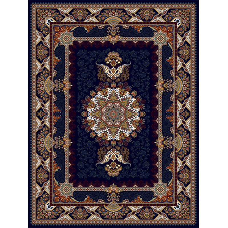 Traditional Persian Area Rug Glam Floral Printed Carpet Stain Resistant Carpet for Home Decor