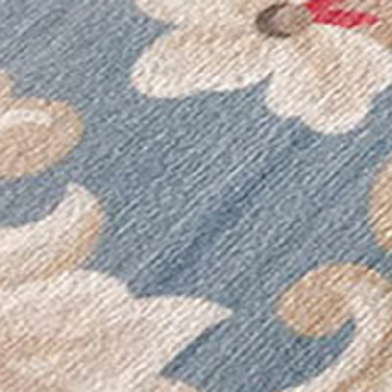 Contemporary Creative Border Rug Marble Surface Print Carpet Non-Slip Backing Carpet for Home Decor