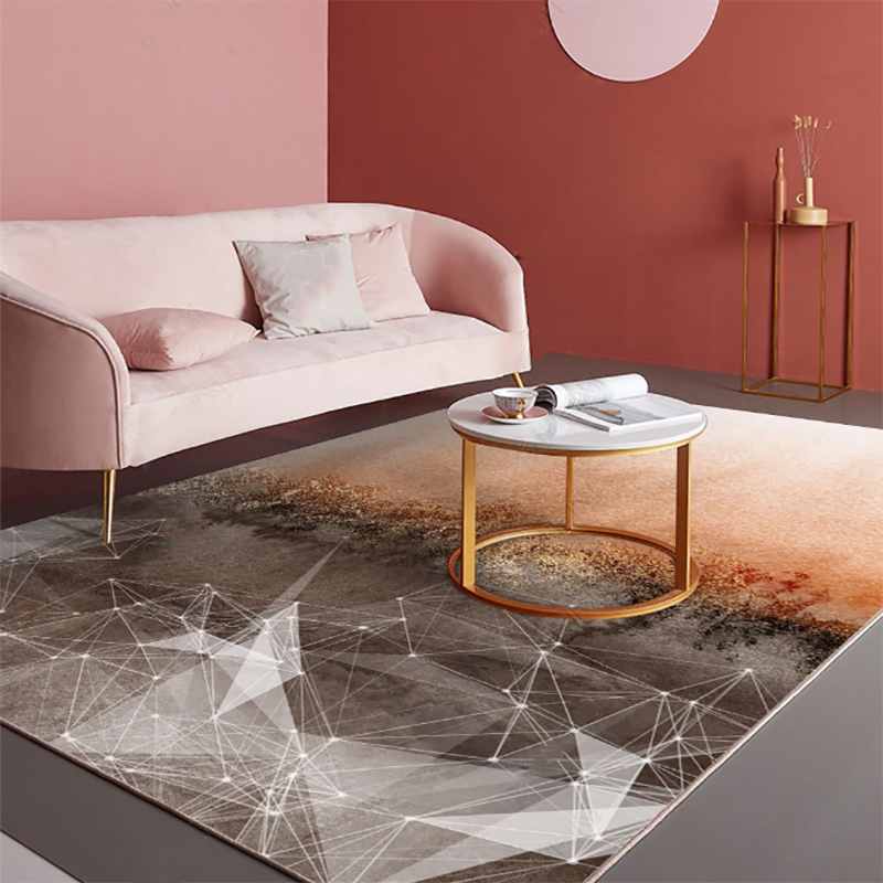 Tapis à traces d'encre de couleur unie, moderne en Polyester, avec envers antidérapant, pour la décoration de la maison