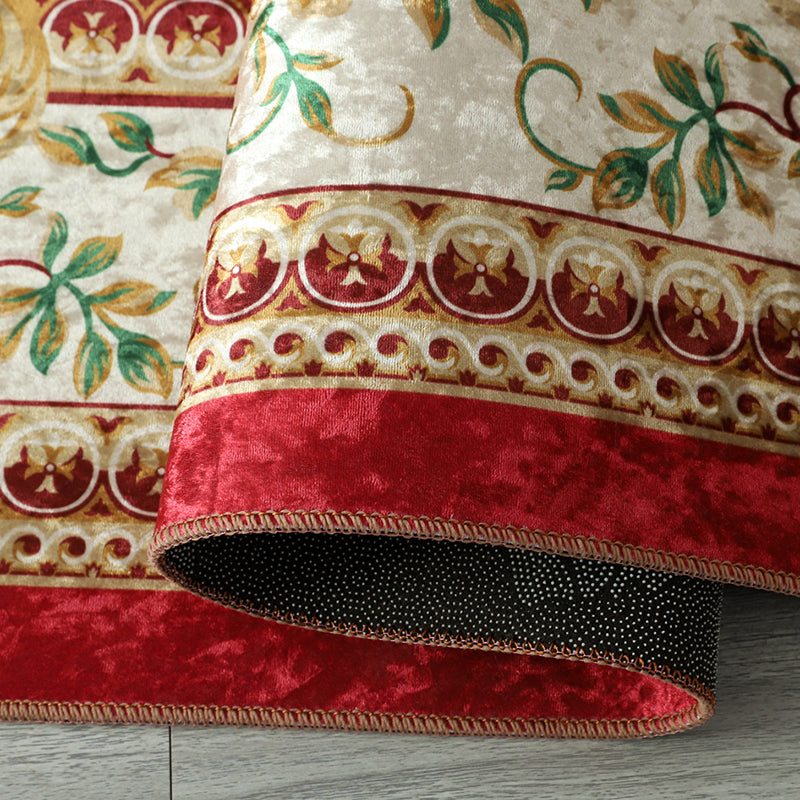 Glam European Style Rug Marble Surface Polyester Rug Non-Slip Backing Area Carpet for Home Decor