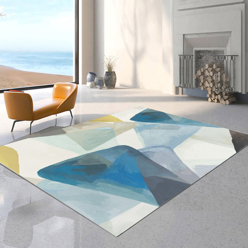 Meerkleurig luxe binnentapijt, polyester, abstracte print, antislip rugtapijt voor woondecoratie