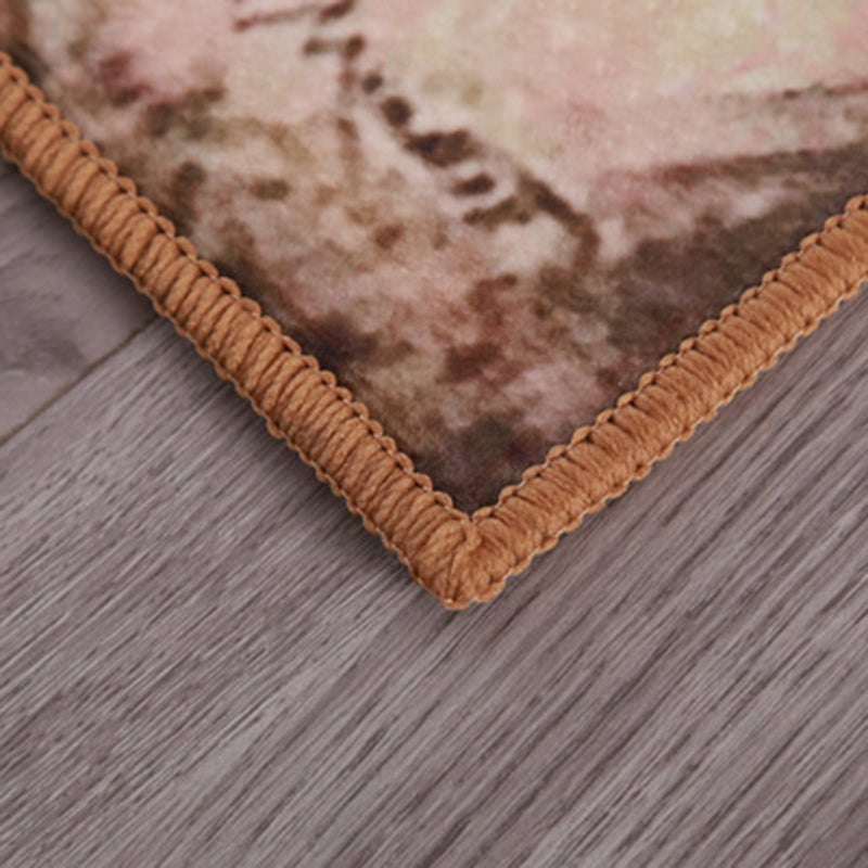 Shabby Chic Florentine Tile Rug Traditional Polyester Carpet Friendly Washable Rug for Home Decor