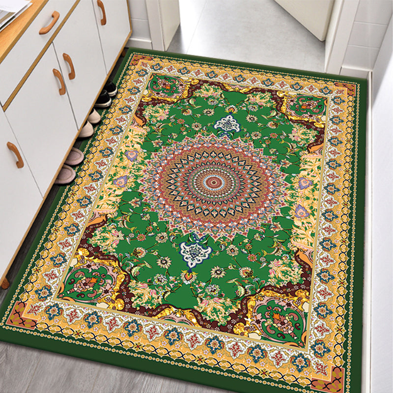 Vintage Symmetry Print Fläche Teppich Polyester Teppich nicht rutschfestes Innenteppich für Wohnzimmer